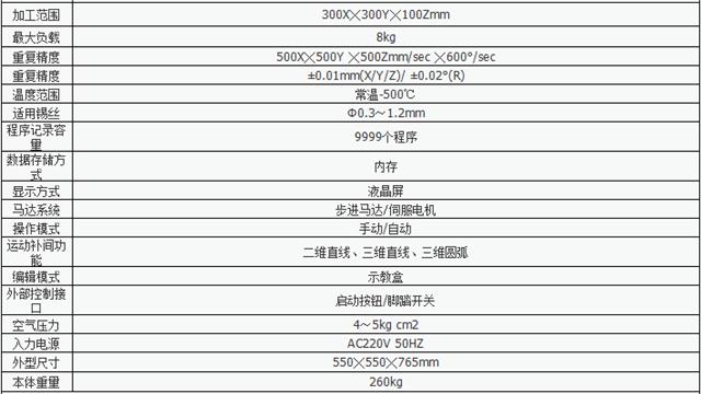 自动焊锡机参数